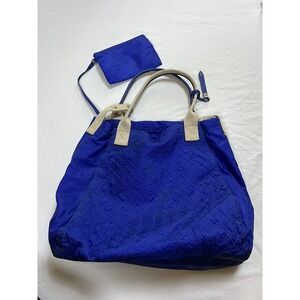 Cole Haan Packable Nylon Tote Everyday Bag w/ Coin Purse | Blue | Large